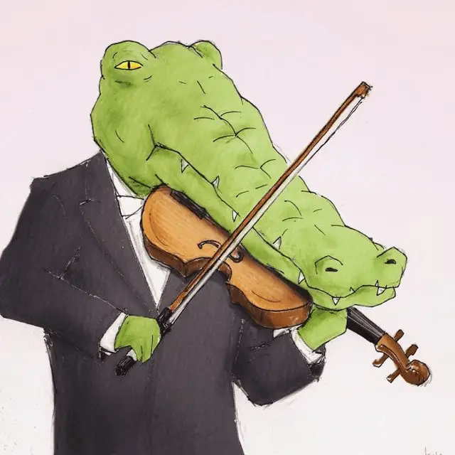 Музыкальные проблемы крокодила (5 фото)